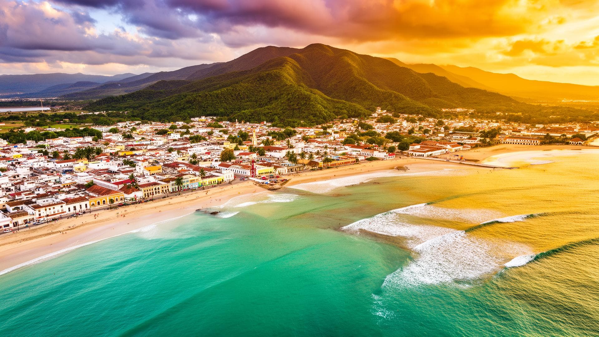Vista aérea del departamento de Sucre, Colombia